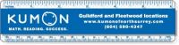 .020 Clear Plastic 6" Ruler / with round corners (1.5" x 6.25") Screen-printed